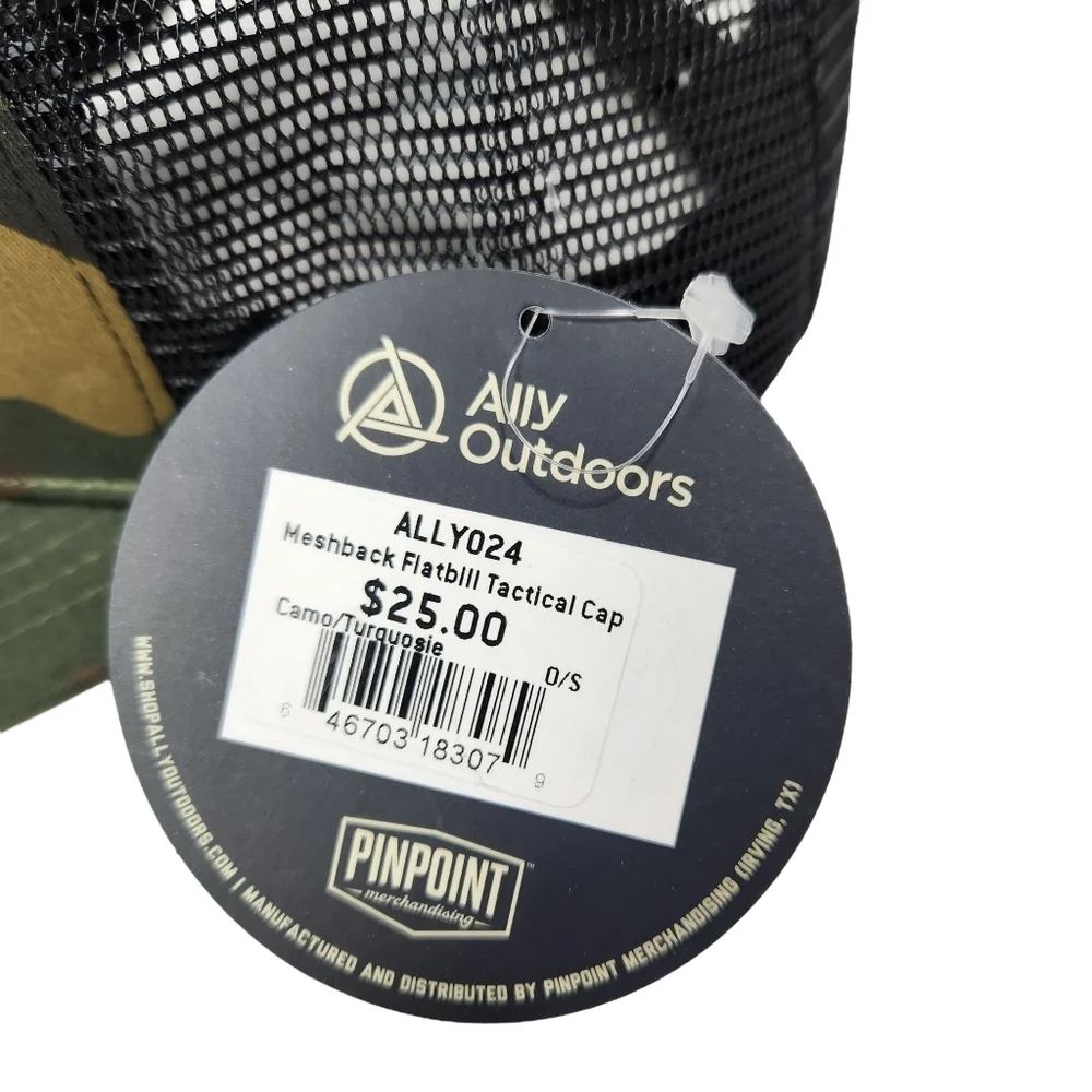 Ally Outdoors NWT Camo Trucker 6 Panel Mesh Cap Hat OS